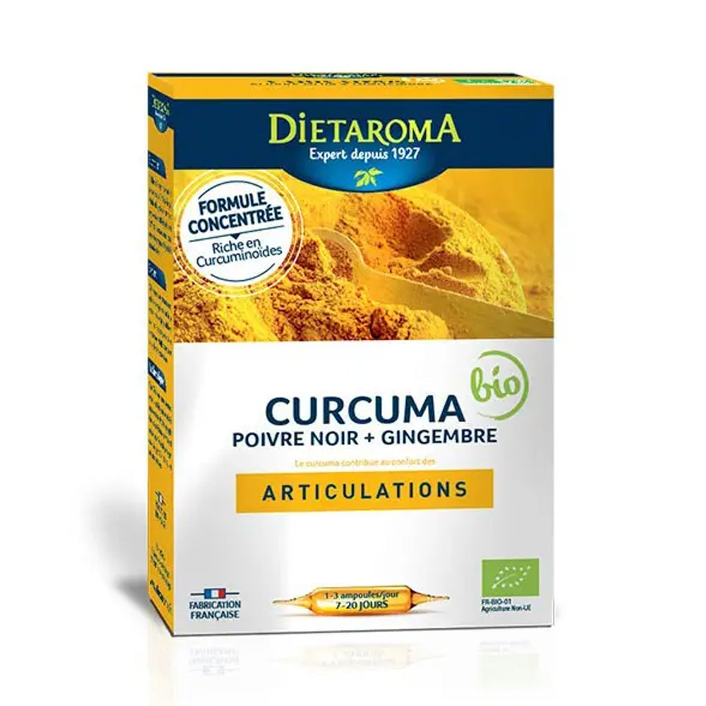 Dietaroma Curcuma +Gingembre 20 Ampoules*10ml | Nova Para