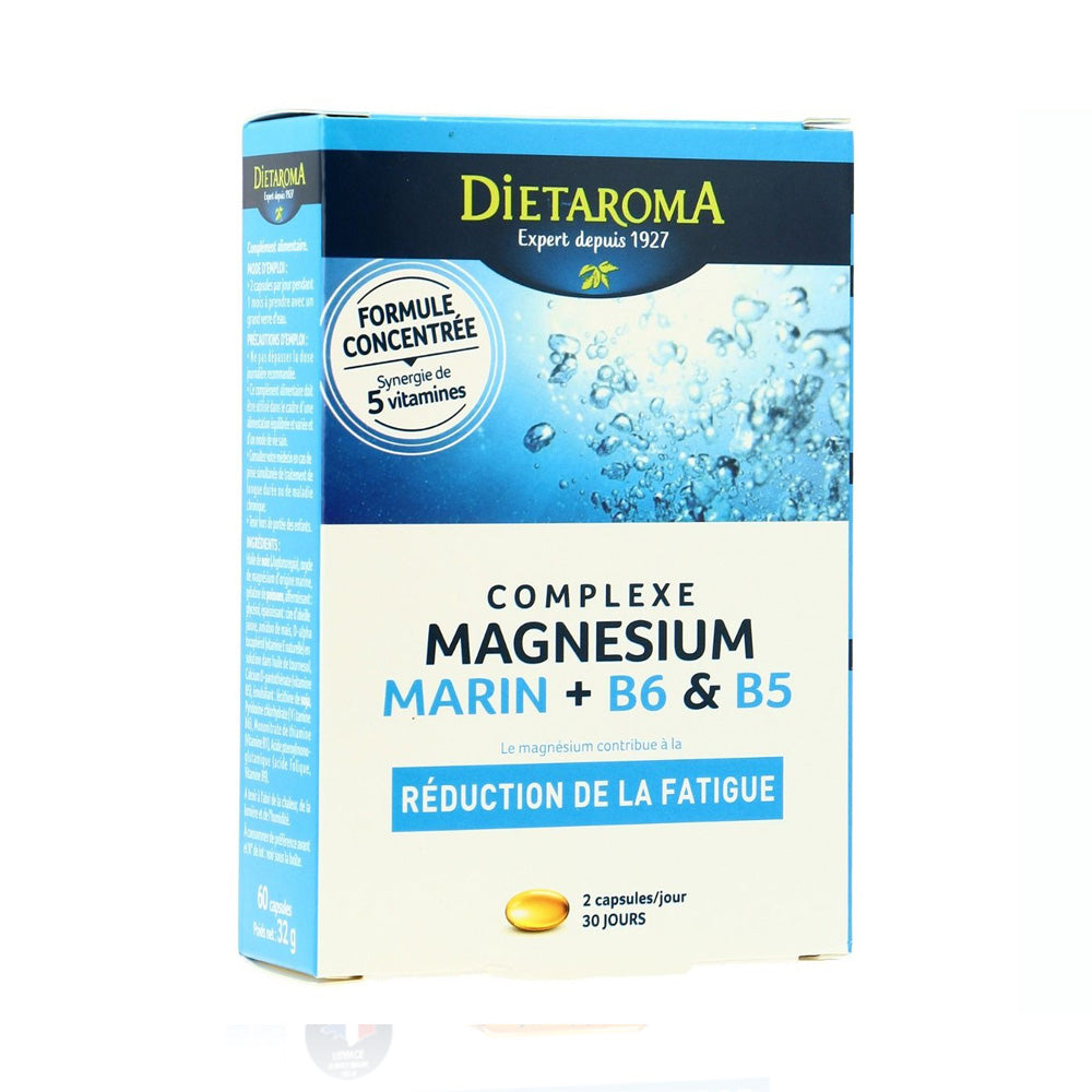 Dietaroma Magnesium marin+ B6 Et B5 60 Capsules nova parapharmacie prix maroc casablanca