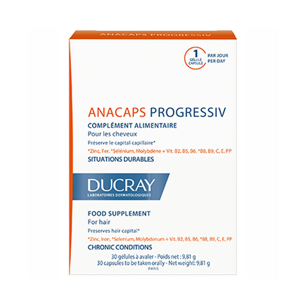 Ducray Anacaps Progressiv 30 Gélules nova parapharmacie prix maroc casablanca