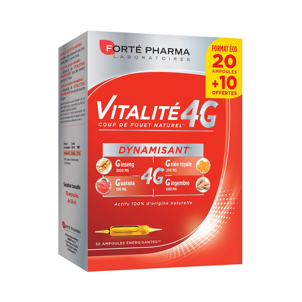 Forte Pharma Vitalité 4G Dynamisant 30 Ampoules nova parapharmacie prix maroc casablanca