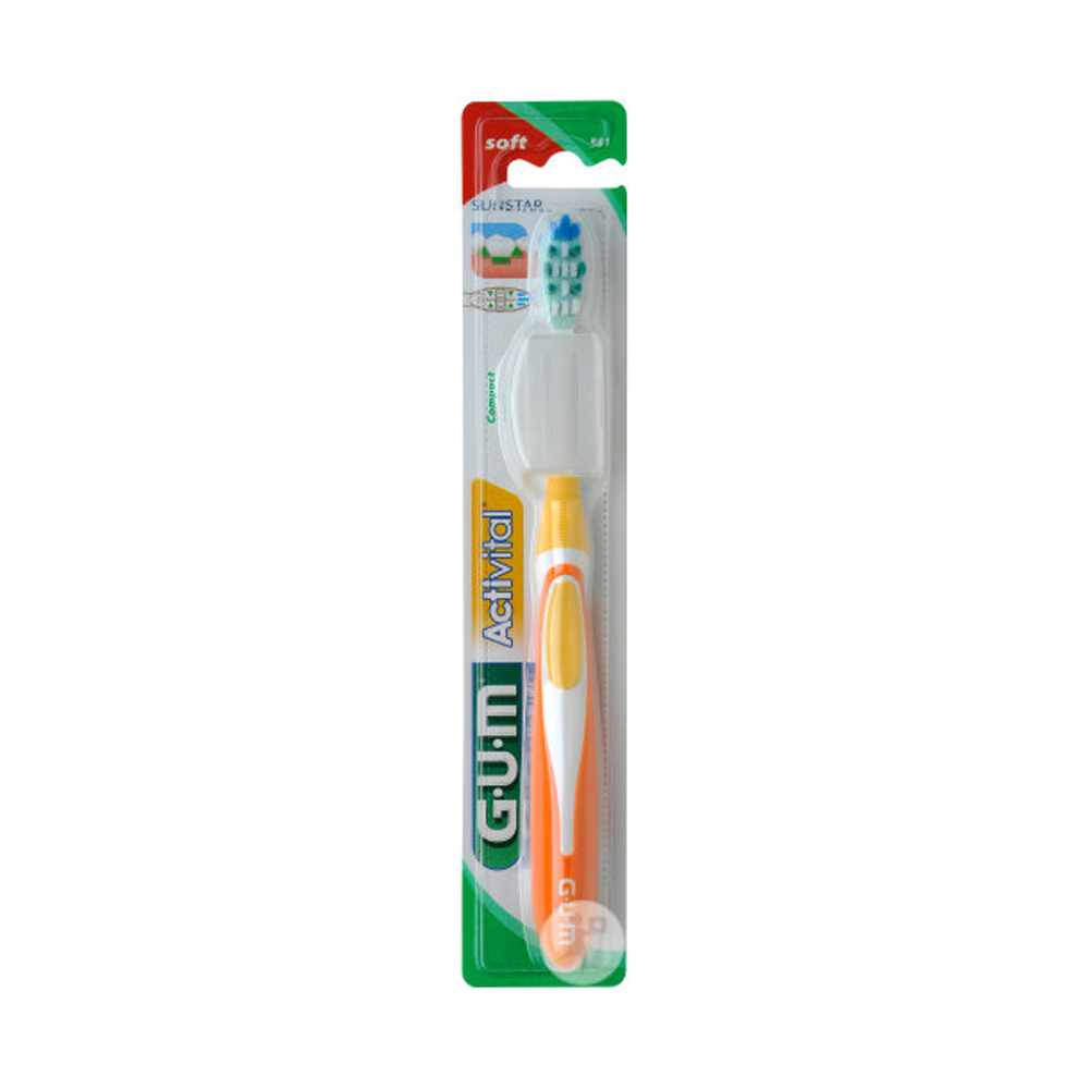 Gum ActiVital Compact Brosse À Dents Soft (581) nova parapharmacie prix maroc casablanca