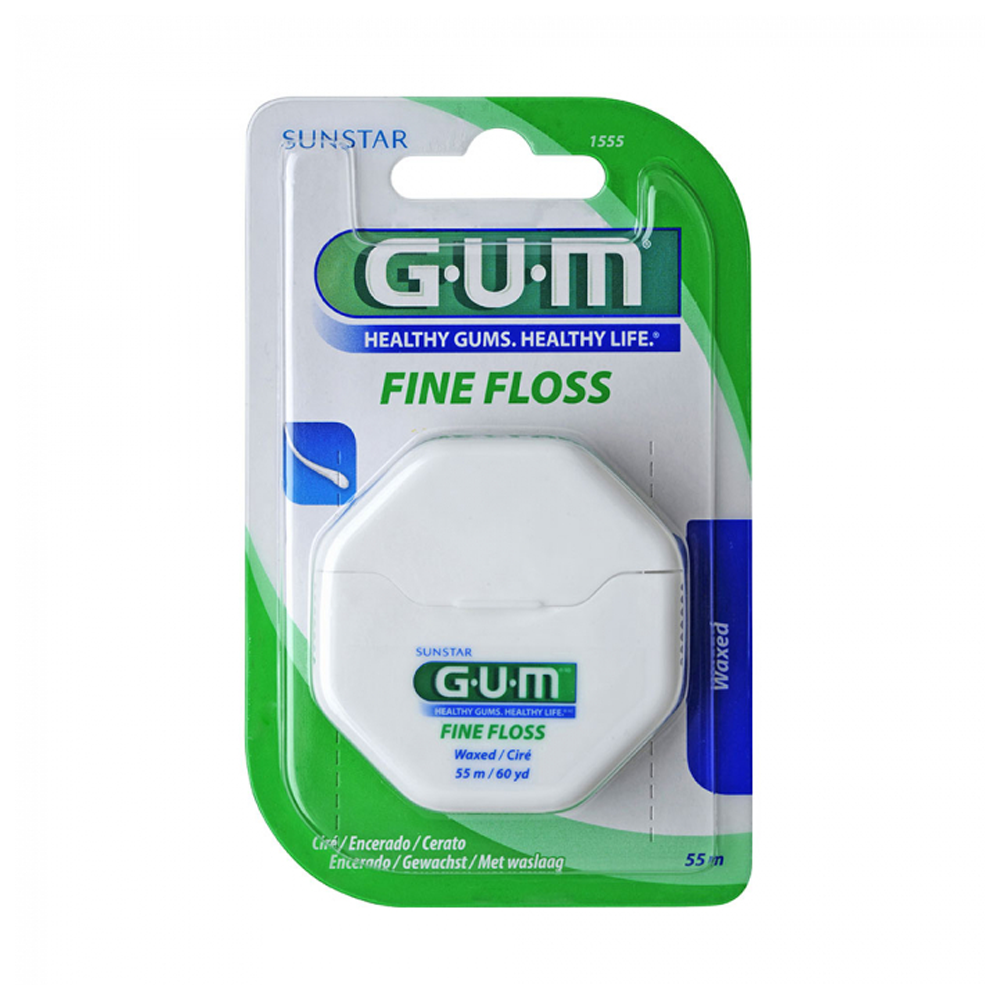 Gum FINE FLOSS Fil Dentaire Ciré 55m (1555) nova parapharmacie prix maroc casablanca