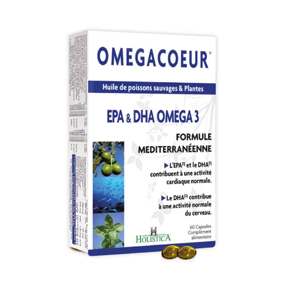 Holistica Omegacoeur Huile De Poisson Molles 60 Capsules - Nova Para