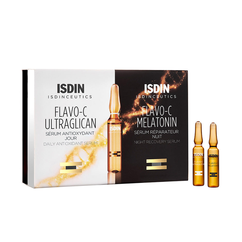 ISDIN Isdinceutics Flavo-C Sérum Jour Et Nuit  2+2 Ampoules nova parapharmacie prix maroc casablanca