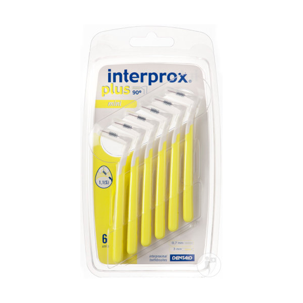 Interprox Plus Mini Brosse Interdentaire 1.1 Jaune 6 Pièces nova parapharmacie prix maroc casablanca