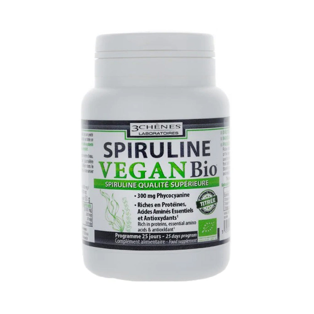 Les 3 Chênes Bio Spiruline Vegan 100 Comprimés nova parapharmacie prix maroc casablanca