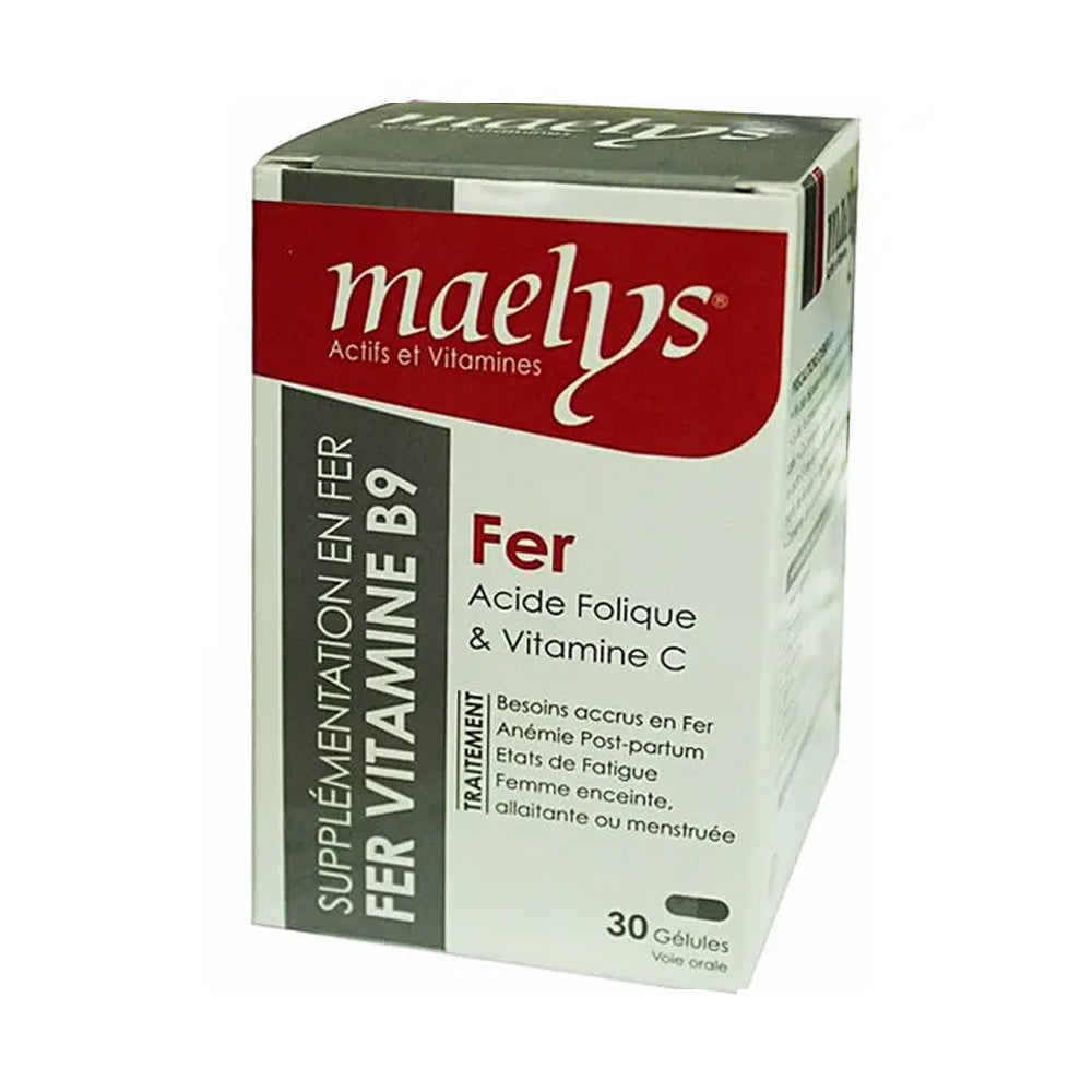 Maelys Fer Acide Folique Et Vitamine C 30 Gélules nova parapharmacie prix maroc casablanca