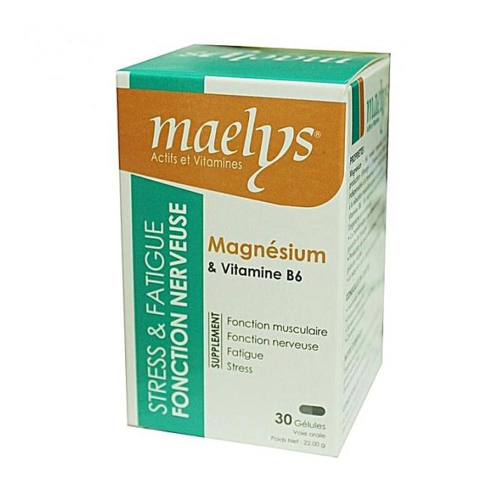 Maelys Magnésium Et Vitamine B6 Stress Et Fatigue 30 Gélules nova parapharmacie prix maroc casablanca