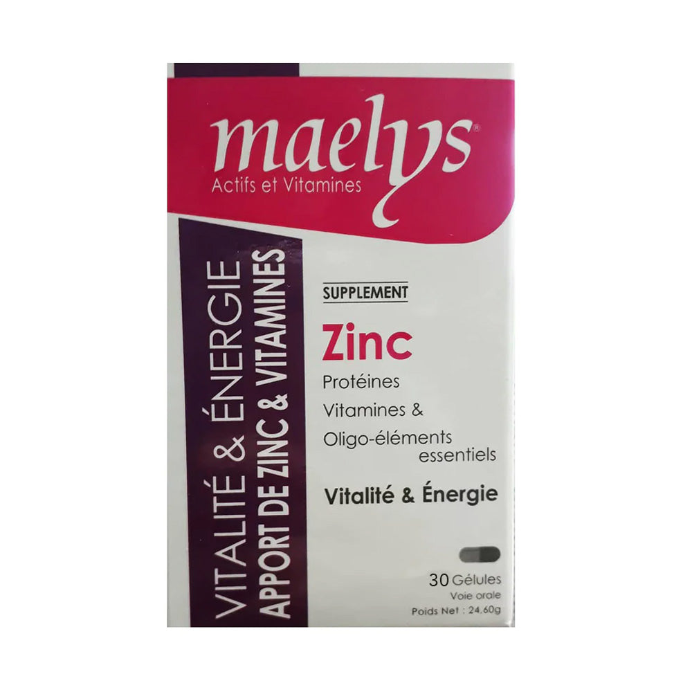 Maelys Zinc Et Vitamine B 30 Gélules nova parapharmacie prix maroc casablanca