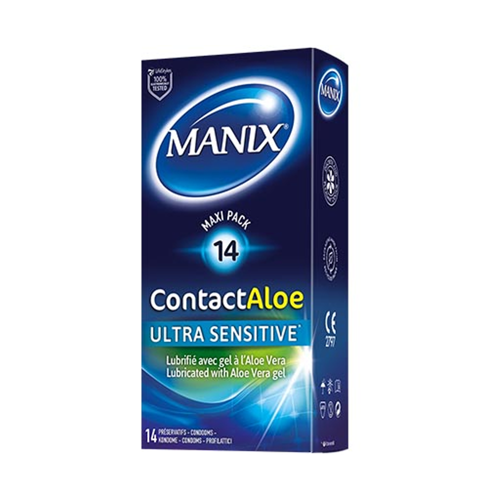Manix Contact Aloe Ultra Sensitive 14 Préservatifs nova parapharmacie prix maroc casablanca