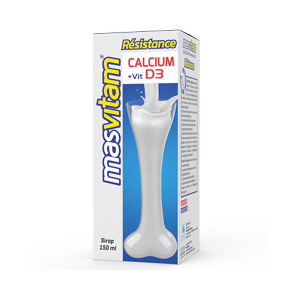 Masvitam Résistance Calcium + Vitamine D3 150ml nova parapharmacie prix maroc casablanca