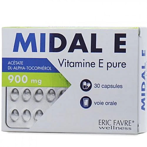 Midale Vitamine E Pure 30 Capsules nova parapharmacie prix maroc casablanca