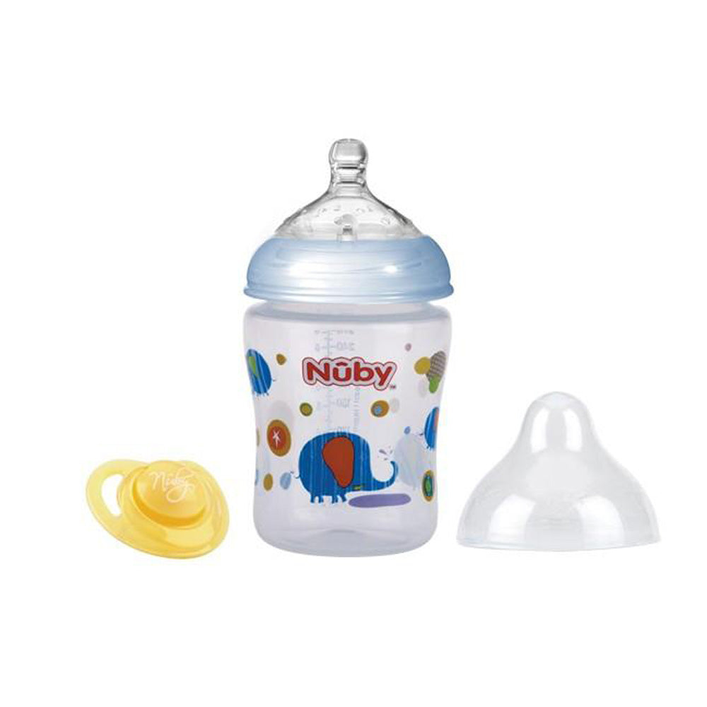 Nuby Biberon Anti-Colique 270ml+Sucette Anti-Colique +0 Mois ID68057 - Nova Para