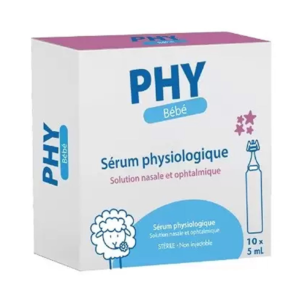 PHY Sérum Physiologique 0,9% 40 x 5ml (+ 5 fioles gratuites)