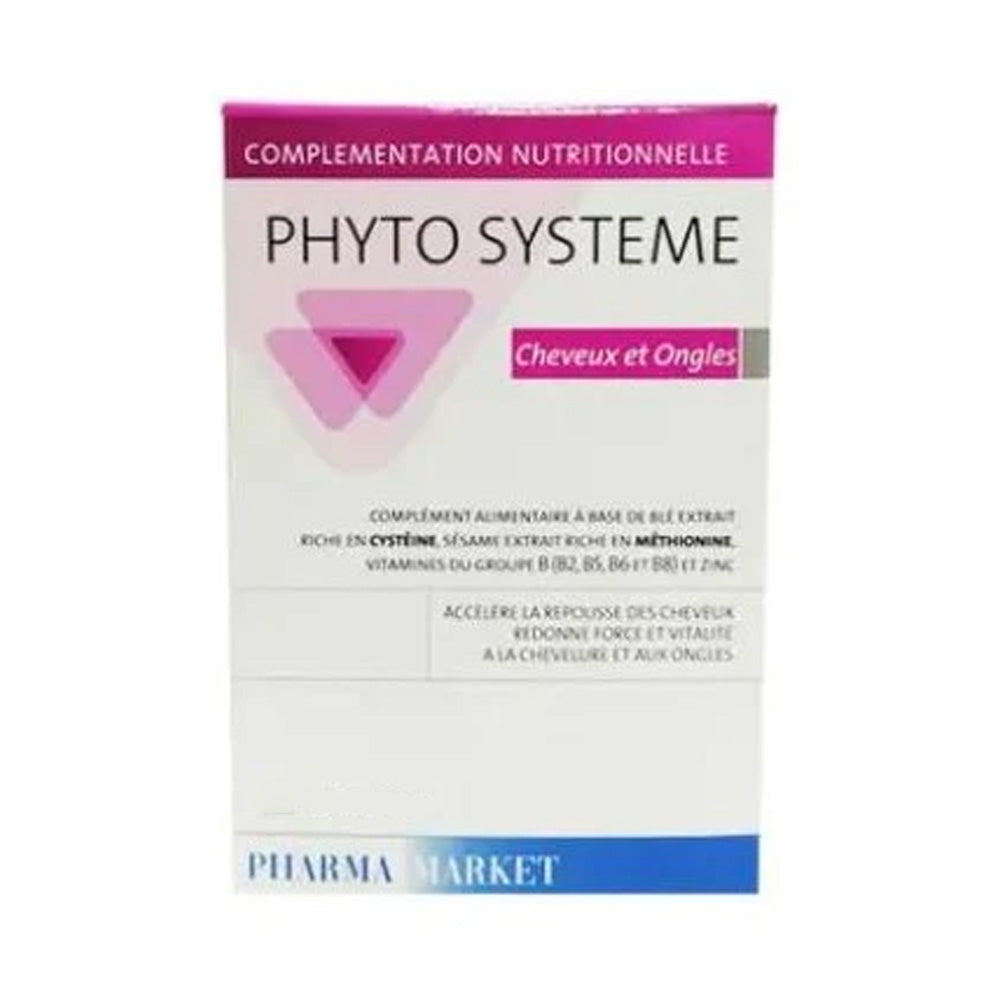 Phyto Systeme Cheveux & Ongles 60 Gélules nova parapharmacie prix maroc casablanca