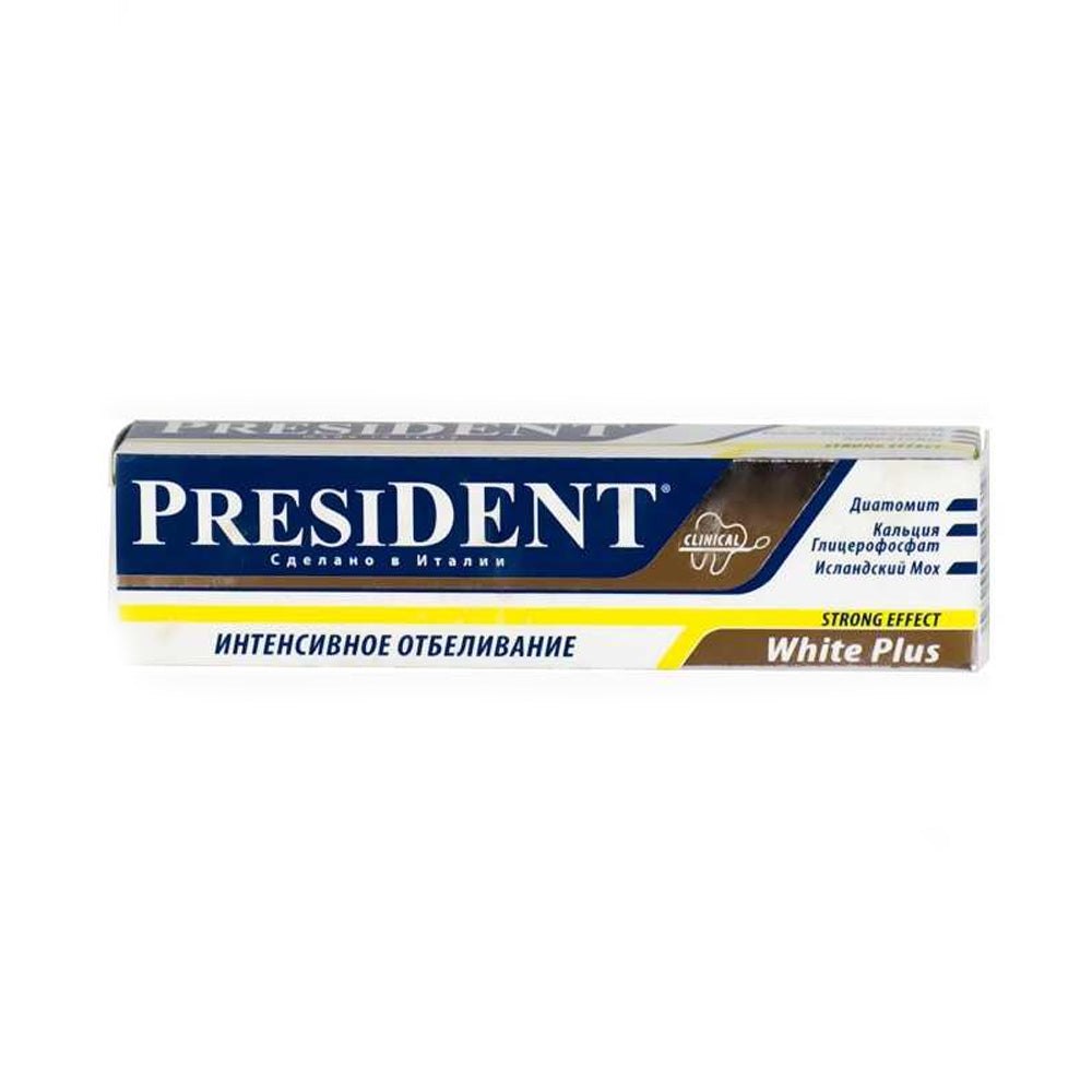 President Dentifrice White Plus 30ml - Nova Para