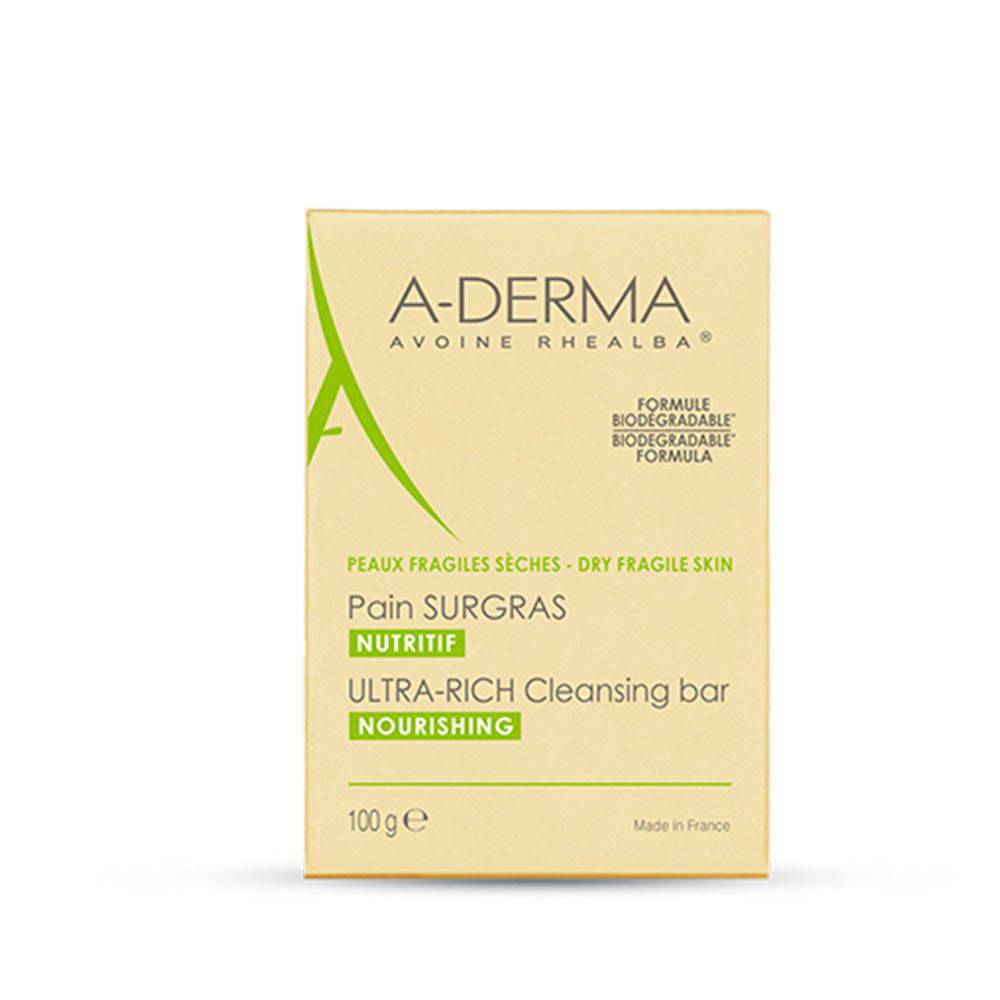 Aderma Pain Surgras Nutritif 100g Peaux Très Sèches Nettoyage Doux Nutrition Protection - novaparapharmacie