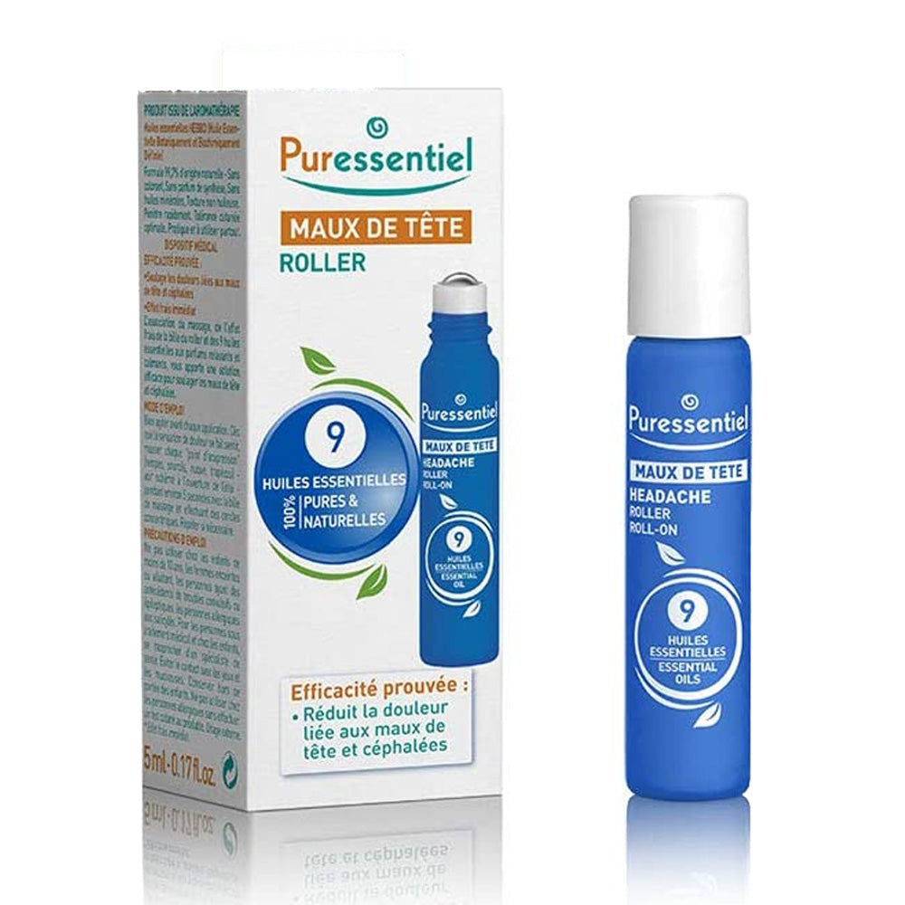 Puressentiel Roller Maux de Tête 9 Huiles Essentielles 5ml - Nova Para