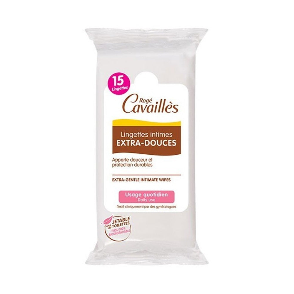 Rogé Cavaillès Lingettes Intimes Extra Douces 15 Unités - Nova Para