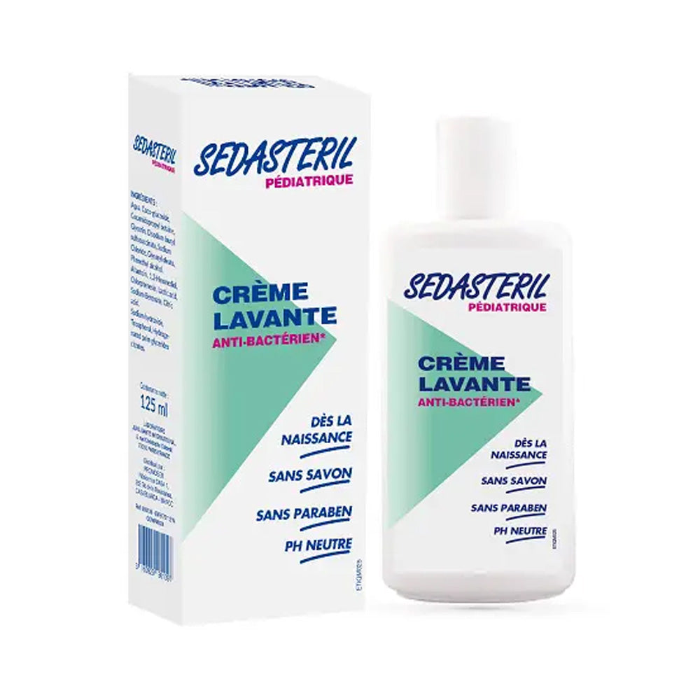 Sedasteril Pediatrique Crème Lavante Anti-Bactérien 250ml - Nova Para