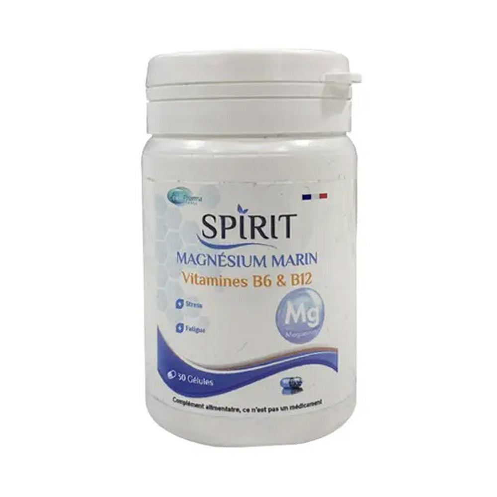 Spirit Magnesium Marin Vitamine B6 Et B12 30 Gélules nova parapharmacie prix maroc casablanca