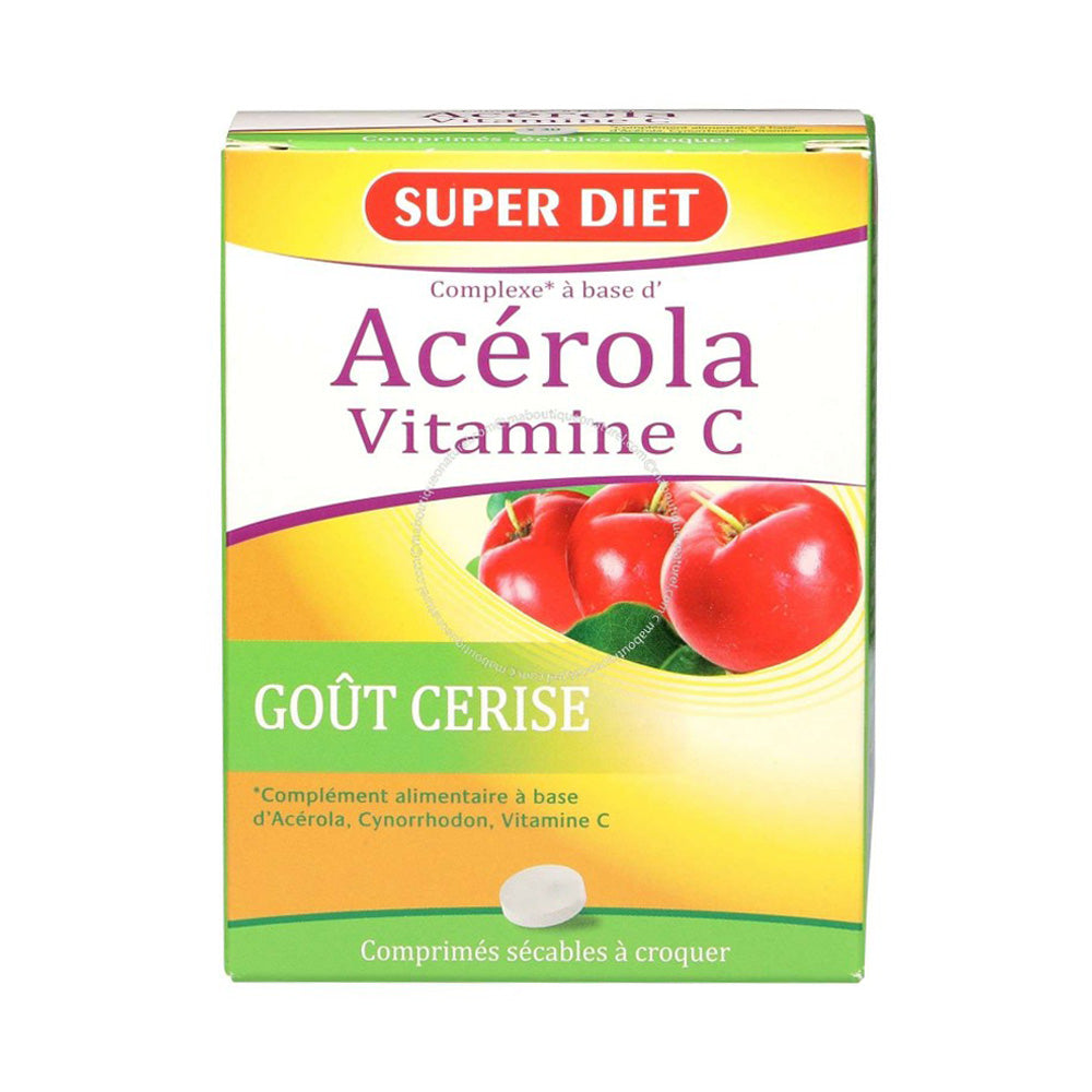 Super diet Acerola Vitamine C 15 Comprimés nova parapharmacie prix maroc casablanca