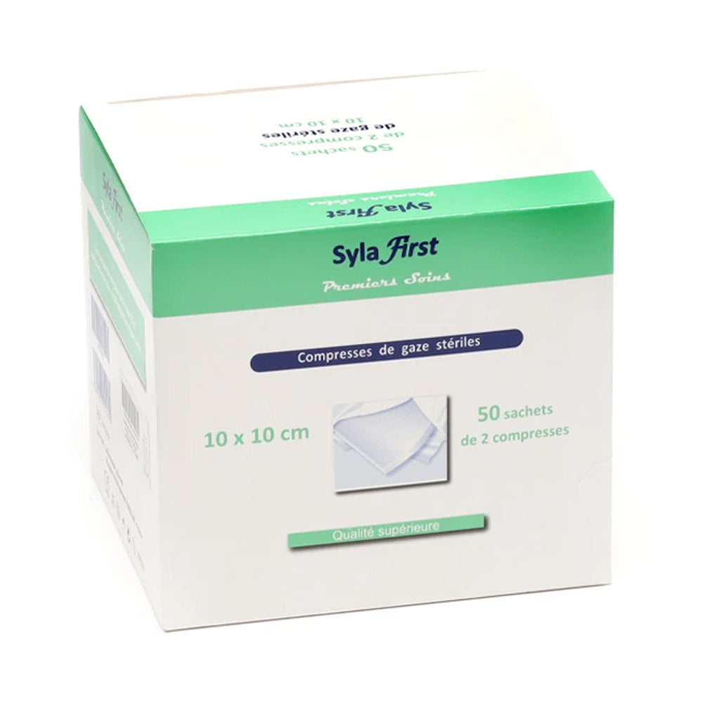 Sylafirst Compresses Stérilies De Gaze Sylamed Boite 40 x 40 cm De 10 Pièces - Nova Para