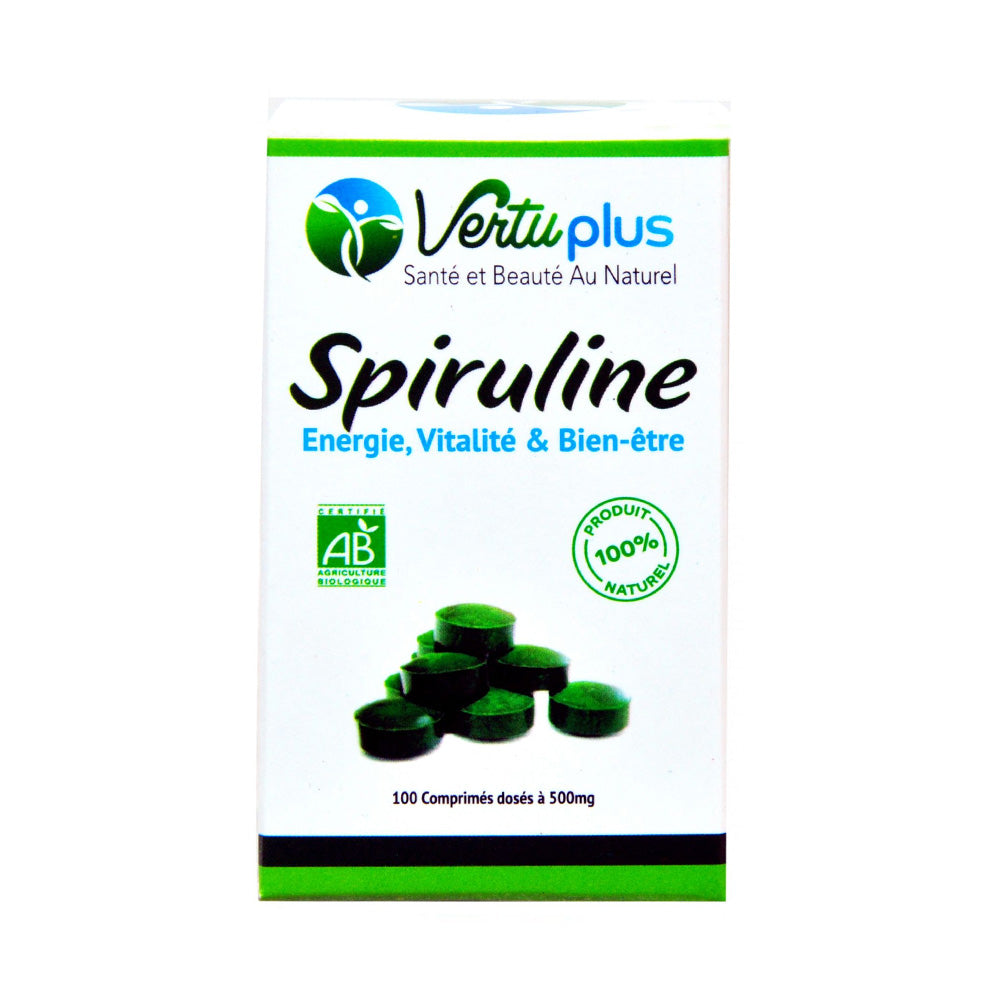 Vertuplus Spiruline Energie Et Vitalité 100 Comprimés - Nova Para