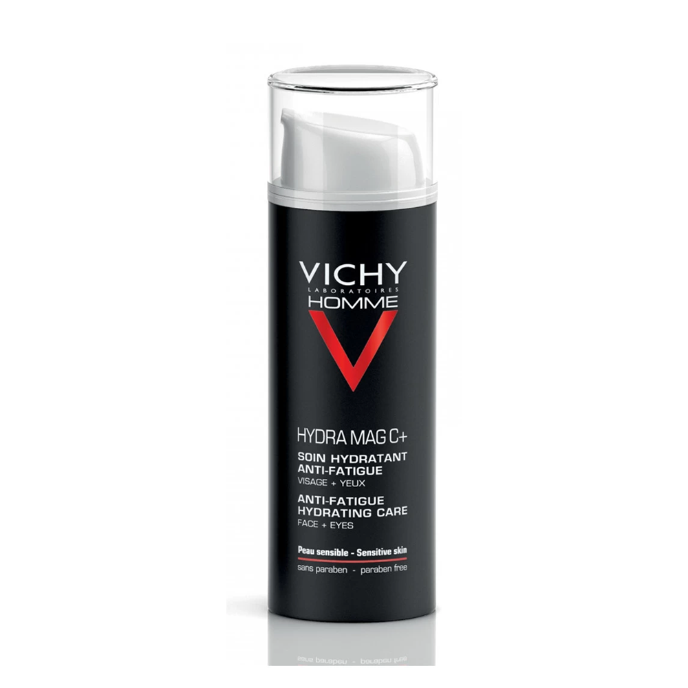 Vichy Homme Hydra Mag C+ Soin Hydratant Anti-Fatigue Visage Yeux 50ml nova parapharmacie prix maroc casablanca