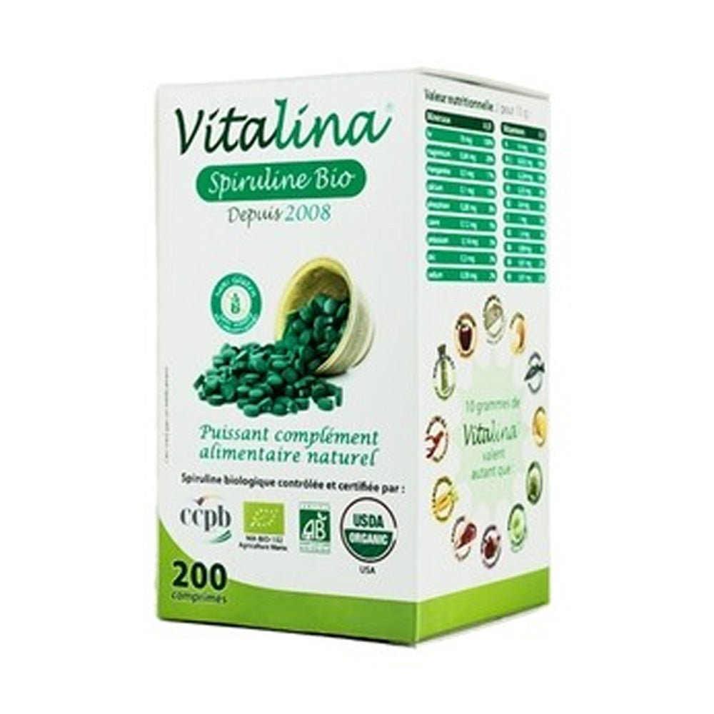 Vitalina Spiruline Bio 200 Comprimés nova parapharmacie prix maroc casablanca